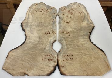 Top Poplar Burl 10mm, 2pcs., Unique Piece #008